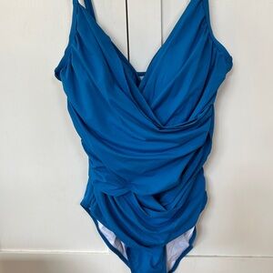 NWOT Blue Draped Swimsuit